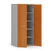 Szafy biurowe - Szafa biurowa z drzwiami PRIMO GRAY, 1781 x 800 x 600 mm, szary/czereśnia - miniaturka - grafika 1