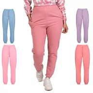 Spodnie damskie - Light & Shade LSLPNT031 Damskie spodnie dresowe z wysokim stanem, spodnie dresowe do joggingu, spodnie do biegania, kolor fioletowo-różowy, rozmiar L - miniaturka - grafika 1