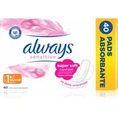 Podpaski - Always ULTRA Ultra Sensitive Normal Plus Podpaski higieniczne 40 sztuk - miniaturka - grafika 1