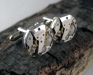 Spinki do mankietów i krawatów - Mechaniczne spinki 462 - miniaturka - grafika 1