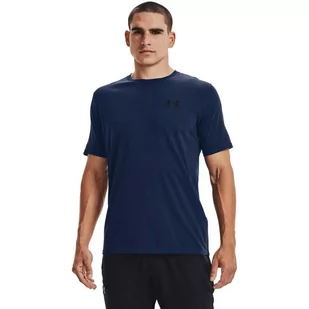 Under Armour, Koszulka męska, Sportstyle Left Chest SS 1326799 408, granatowy, rozmiar M - Odzież trekkingowa damska - miniaturka - grafika 1