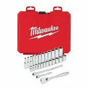Klucze i nasadki - MILWAUKEE ZESTAW NASADEK 1/2" Z GRZECHOTKĄ - miniaturka - grafika 1