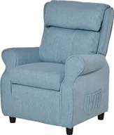 Sofy i kanapy - HOMCOM Sofa dziecięca Kanapa dziecięca Fotel dziecięcy Sofa rozkładana regulowana z podnóżkiem dla chłopców i dziewczynek 3-8 lat Niebieski 58x53x70cm - miniaturka - grafika 1