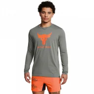 Koszulki sportowe męskie - Męski longsleeve treningowy Under Armour Project Rock Brahma Bull Ls - zielony - UNDER ARMOUR - miniaturka - grafika 1
