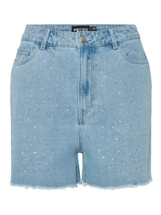 Pieces Szorty jeansowe Tamra 17157412 Niebieski Regular Fit - Spodenki damskie - miniaturka - grafika 1