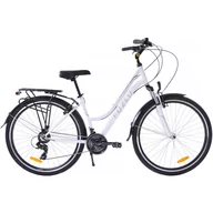Rowery - Rower trekkingowy 28 Fuzlu Core Lady amor. 18" biały/czarny/czarny połysk - miniaturka - grafika 1