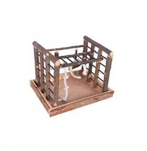Zabawka, dla ptak�w, drewniana, plac zabaw 36x29x25 cm - Akcesoria dla ptaków - miniaturka - grafika 1