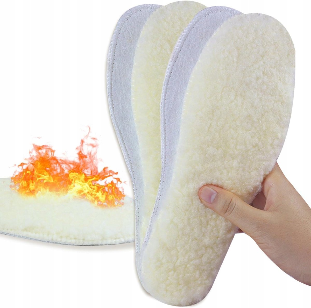 Wkładki do obuwia zimowego wełniane miękkie i ciepłe Rozmiar EU 43