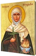 Ikony i obrazy sakralne - Ikona religijna święta Brygida z Kildare - miniaturka - grafika 1