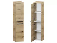 Szafki łazienkowe - Słupek Łazienkowy ATHD 30 cm 2D Lewy - Dąb Evoke Coast Mat - Uchwyty Czarne Matowe - miniaturka - grafika 1