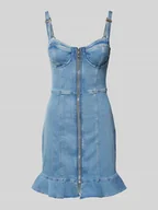 Sukienki - Sukienka mini z imitacji denimu model ‘MARCELA’ - miniaturka - grafika 1