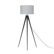 Lampy stojące - Beliani Lampa podłogowa Lampa podłogowa metalowa szara STILETTO 75175 - miniaturka - grafika 1