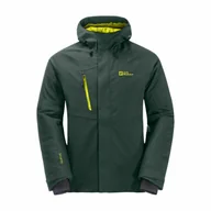 Kurtki męskie - Męska kurtka hadshellowa Jack Wolfskin TROPOSPHERE INS JKT M black olive / firefly - S - miniaturka - grafika 1