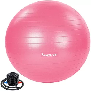 Movit Piłka gimnastyczna z pompką 85 cm różowa M75562 - Piłki do ćwiczeń - miniaturka - grafika 1