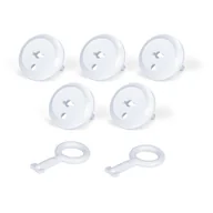 Akcesoria i części AGD - Zaślepka gniazda uniwersalna w komplecie 5szt+kluczyk biały MONTIS MT066 - miniaturka - grafika 1