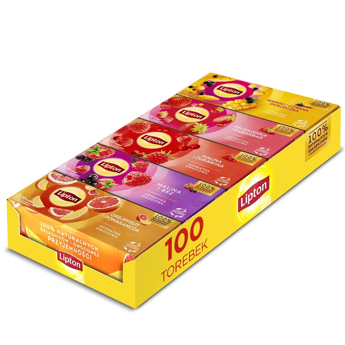 Zestaw Lipton Herbatki owocowe wszystkie smaki 5x20 torebek