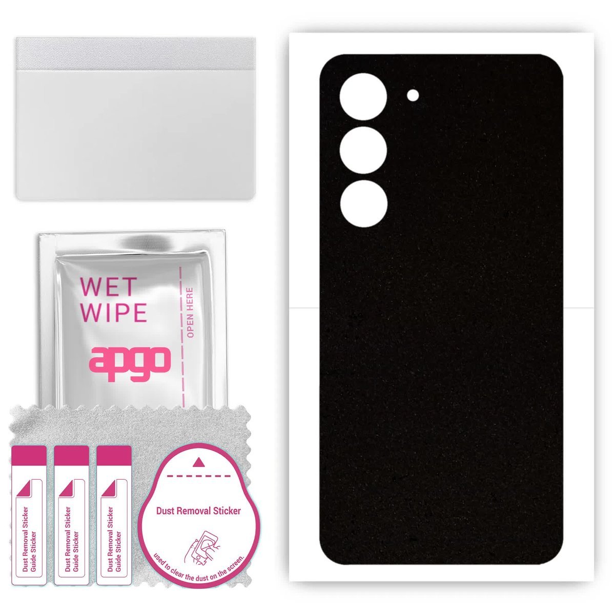 Folia naklejka skórka strukturalna na TYŁ Zamsz do Samsung Galaxy S23+ Plus - Zamsz Czarny - apgo SKINS