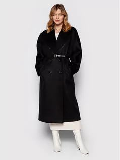 Płaszcze damskie - Imperial Płaszcz przejściowy KH36CEK Czarny Regular Fit - grafika 1