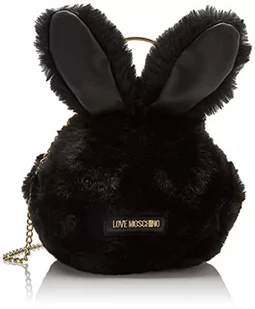 Love Moschino Damska torba na ramię Borsa Soft Pl Nero, czarna, 17 x 20 x 13 - Torebki damskie - miniaturka - grafika 1