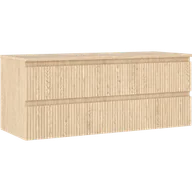 Szafki łazienkowe - Mexen Rivel szafka łazienkowa podumywalkowa 120 cm z blatem, 2 szuflady, ryflowana , dąb - 91A20-12047-2-BFFC81 - miniaturka - grafika 1