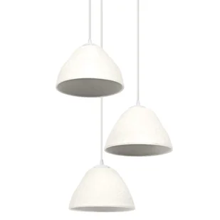LEDVANCE biała 3-światłowa replika dzwonka wielbłądziego, lampa wisząca z metalu i papier-mache, E14, średnica 437 mm, klosz wykonany z materiału pochodzącego z recyklingu, trwała dzięki wymiennemu źródłu światła, łatwy montaż - Oprawy, klosze i abażury - miniaturka - grafika 1