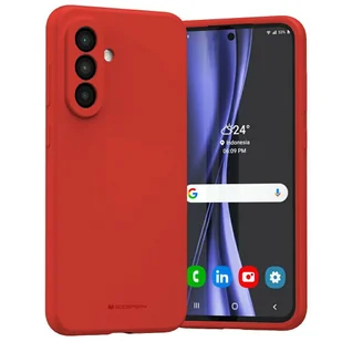 Etui Mercury Silicone do Samsung Galaxy A56 czerwony - Etui i futerały do telefonów - miniaturka - grafika 1