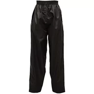Spodnie i spodenki dla dziewczynek - Regatta Spodnie dziecięce Professional Kids Pro Stormbreak wodoodporne Overtrousers z odblaskowymi detalami, czarny - miniaturka - grafika 1
