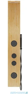 Corsan Balti panel prysznicowy z mieszaczem czarny drewno bambusowe B-001MBL | - Panele prysznicowe - miniaturka - grafika 3