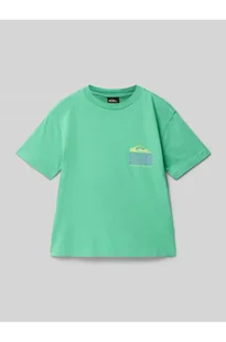 T-shirt z nadrukiem z logo - Quiksilver - Koszulki i topy damskie - miniaturka - grafika 1