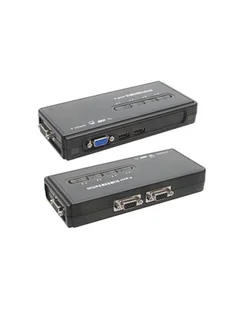 InLine InLine KVM Switch 4 > 1 USB VGA with Cable set 60614H - Kable komputerowe i do monitorów - miniaturka - grafika 1