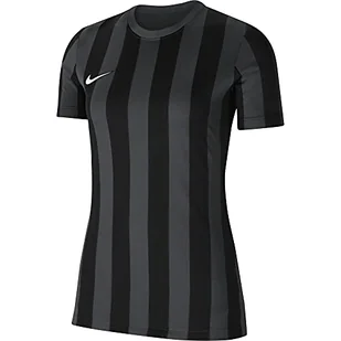Nike Damska koszulka Striped Division Iv Jersey Ss Women T-Shirt szary antracytowy/czarny/biały L - Koszulki i topy damskie - miniaturka - grafika 1