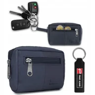 Etui na klucze - Małe ETUI SKÓRZANE Na Klucze Monety Karty Na Suwak C. NIEBIESKIE Pako Jeans - miniaturka - grafika 1