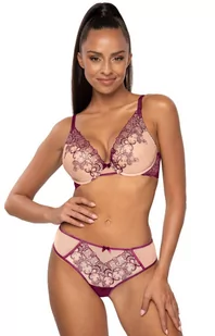 Biustonosz push-up beżowo-fioletowy Maureen M-3808/11/1, Kolor beżowo-fioletowy, Rozmiar 85B, Mat - Intymna - Biustonosze - miniaturka - grafika 1