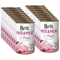 Mokra karma dla psów - BRIT PATE & MEAT PUPPY 18x400g - miniaturka - grafika 1