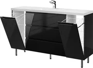 Szafki łazienkowe - Szafka z Umywalką Stojąca ETHOS 140 cm K K BLACK - miniaturka - grafika 1