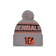 Czapki damskie - New Era Cincinnati Bengals NFL 2024 Sideline Sport Knit Szary Czapka z Pomponem - One-Size - miniaturka - grafika 1
