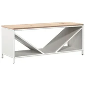 Wózki magazynowe - vidaXL Stojak na drewno opałowe z drewnianym blatem, 100,5x35,5x40 cm - miniaturka - grafika 1