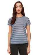 Koszulki i topy damskie - Trendyol Koszulka damska, granatowa, niebieskie paski, rozmiar XS - miniaturka - grafika 1