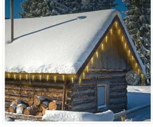 Lampki dekoracyjne sople 72 LED 24 sople ciepły biały 6,9 m - Ozdoby bożonarodzeniowe Lampki dekoracyjne sople 72 LED 24 sople ciepły biały 6,9 m - Ozdoby bożonarodzeniowe - miniaturka - grafika 1