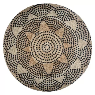 Okrągły dywan jutowy 120 cm wzór 1 163954A - Dywany - miniaturka - grafika 1