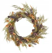 Ozdoby bożonarodzeniowe - Dekoracja świąteczna Beliani Wieniec dekoracyjny CAMRUN Zielony 4 cm - miniaturka - grafika 1