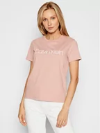 Koszulki i topy damskie - Calvin Klein T-Shirt Core Logo K20K202142 Różowy Regular Fit - miniaturka - grafika 1