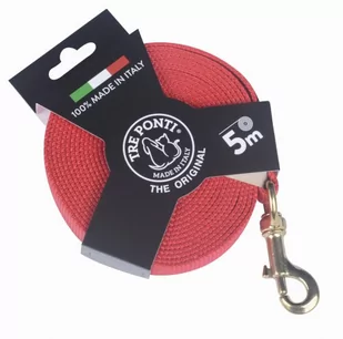 TRE PONTI Smycz treningowa dla psa 5m CZERWONA - Smycze dla psów - miniaturka - grafika 1