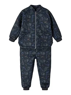 Kombinezony - NAME IT Baby Boys NMMMOON Quilt Set AOP FO kombinezon śnieżny, ciemny szafir, 80, Dark Sapphire, 80 - grafika 1