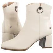 Botki damskie - Botki Beżowe K7203-04/00-8 (MA1446-b) Maciejka - miniaturka - grafika 1