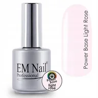 Lakiery hybrydowe - Em nail professional Modelująca baza hybrydowa UV/LED Power Base Light Rose 15ml - miniaturka - grafika 1