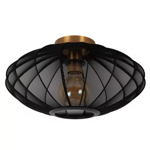 Sypialniana lampa sufitowa Corina 03147/40/30 Lucide klosz siatka złota czarna - Lampy sufitowe - miniaturka - grafika 1