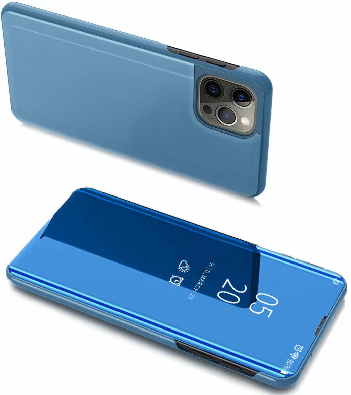 Hurtel Clear View Case futerał etui z klapką iPhone 13 Pro Max niebieski