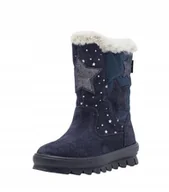 Śniegowce damskie - SUPERFIT DZIECIĘCE ŚNIEGOWCE GRANATOWE MASYWNA PODESZWA 34 J0A - miniaturka - grafika 1