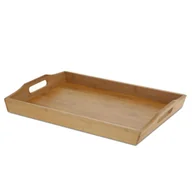 Tace i patery - EH Excellent Houseware Taca śniadaniowa Bamboo, brązowa, 50x29x43 cm - miniaturka - grafika 1